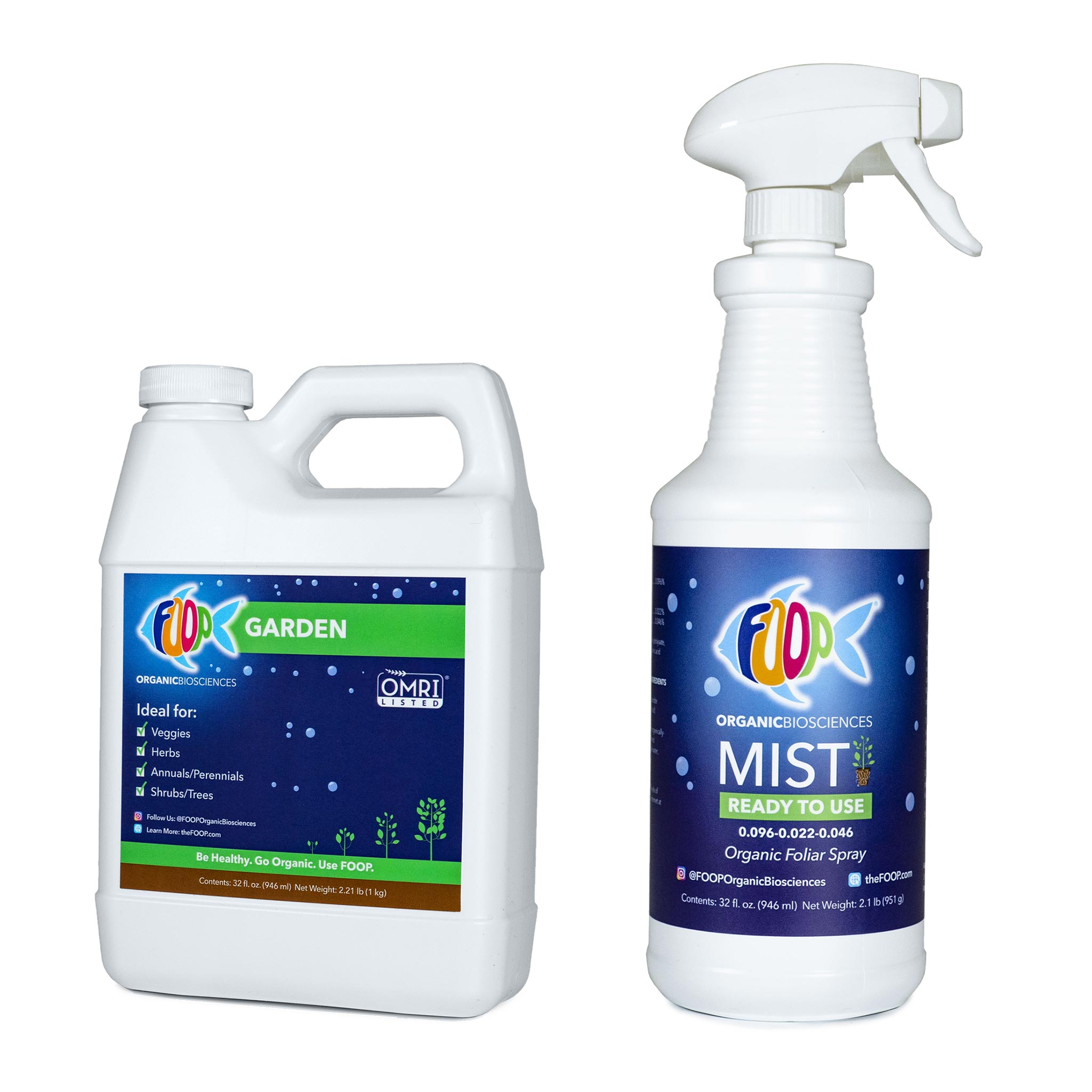 FOOP Garden Pack Organic Plant Nutrients and Foliar Spray for Veggies