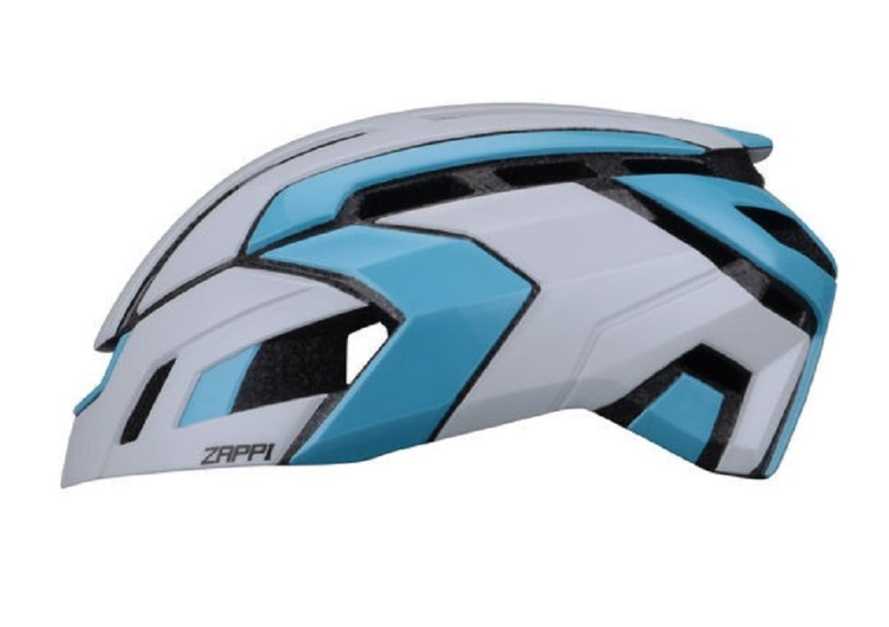 NOW ZAPPI Bike Cycling Helmet - Aerodynamic Bicycle White/Sky Blue L/XL