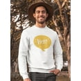 thumbnail image 2 of Hello Sweatshirt Men - Men Sweatshirt, White, Small, 2 of 4