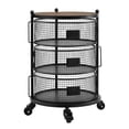 thumbnail image 1 of hometrends 3 Tier Round Wire Cart with Wheels, 1 of 3