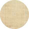 thumbnail image 1 of Ahgly Company Machine Washable Indoor Round Abstract Brown Gold Area Rugs, 4' Round, 1 of 7