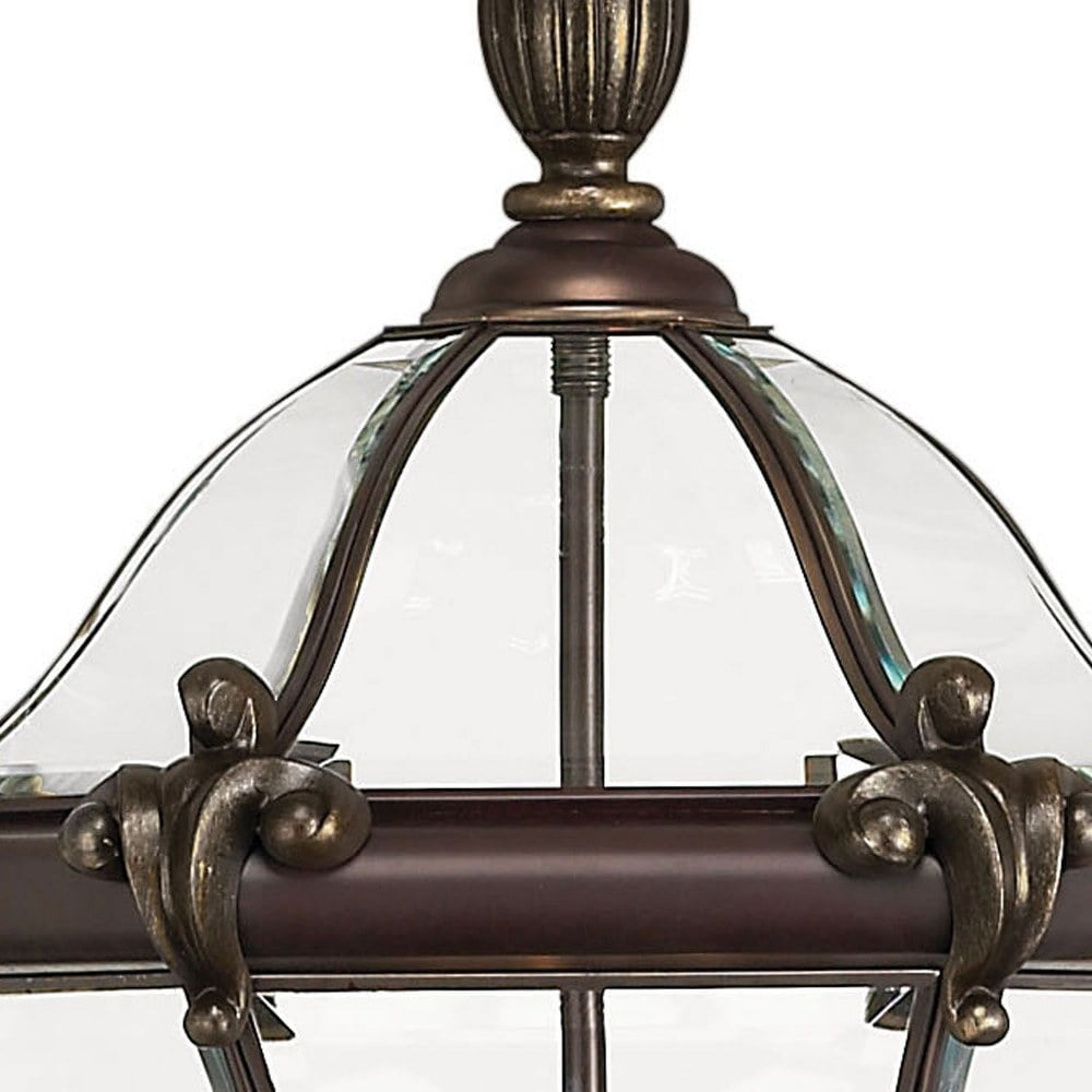 3 Light Large Outdoor Post Top or Pier Mount Lantern Traditional-Glam Style 14 inch Wide By 22.25 inch High-Copper Bronze Finish Bailey Street Home