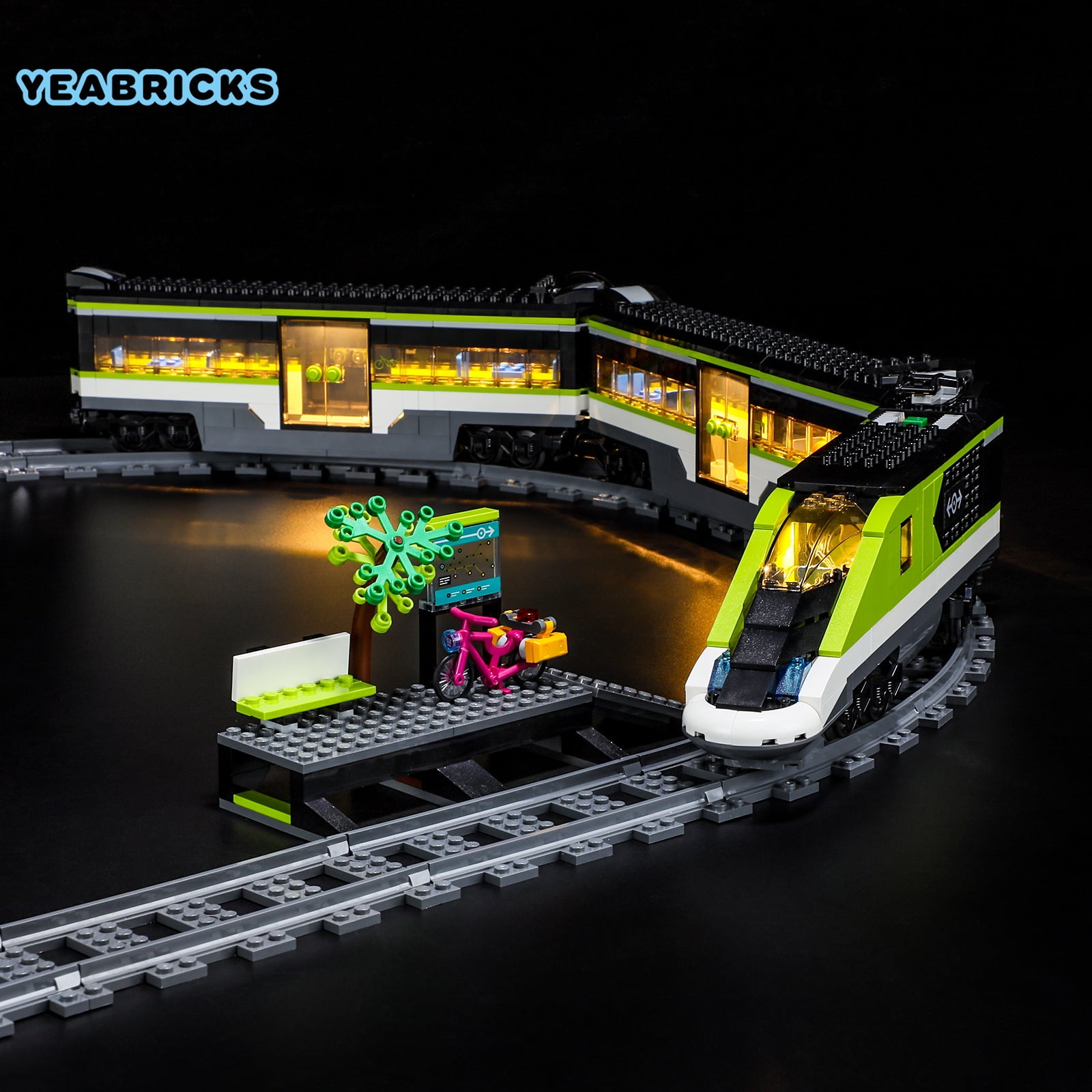 YEABRICKS Led Lighting Kit with Legos City Express Passenger Train 60337 Set(Not Include the Building - Walmart.com