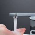 thumbnail image 2 of Grifo sin contacto con Sensor de movimiento infrarrojo para baño, grifo cromado plateado para lavabo, montaje en cubierta, grúa inteligente con batería de cobre, 2 of 5