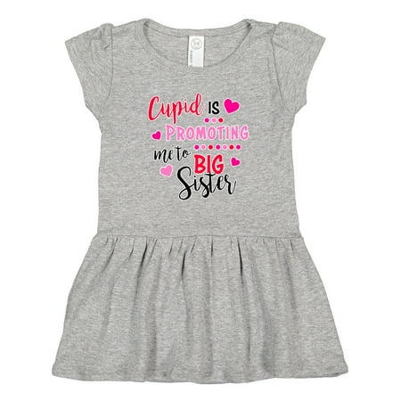 

Inktastic Cupid is Promoting Me to Big Sister Gift Toddler Girl Dress