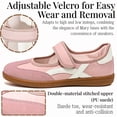 thumbnail image 4 of BERANMEY Mary Jane Style Sneakers for Women with Velcro Strap Comfortable Casual Tennis Shoes Non Slip Flat Sole Slip On Fashion Retro Sneakers for Everyday Daily, 4 of 9
