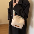 thumbnail image 5 of Stylish Women's Crossbody Bag Versatile Spring Summer Shoulder Shell Bag with Adjustable Straps Canvas Lightweight for Casual Daily Use, Beige, 5 of 5