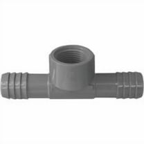 Boshart Combination Hose Fitting Tee - Polypropylene, Black - 1/2 In.