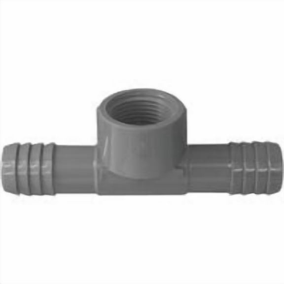 Boshart Combination Hose Fitting Tee - Polypropylene, Black - 1/2 In.