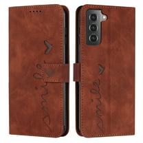 Dteck Case for Samsung Galaxy S21 FE 5G, Premium PU Leather Shockproof Wrist Strap Folio Flip Stand Magnetic Closure Money Pocket Wallet Phone Case Cover for Samsung S21 FE 5G 6.4", Brown