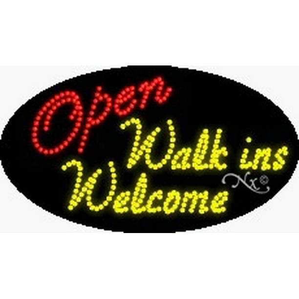 Open Walkins Welcome Flashing & Animated LED Sign (High Impact, Energy  Efficient) 