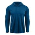 thumbnail image 6 of Zynoxe Hoodies for Men Relaxed Men's Long Sleeve T Shirt Breathable Quick Dry Mesh Pullover Hoodie Fashionable Solid Color Sports Base Top Versatile Sun Protection Hooded Top S, 6 of 6