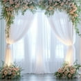 thumbnail image 4 of Wehilion Backdrop Curtain for Parties Sheer Tulle Backdrop Drapes for Wedding Ceremony Birthday Baby Shower Photo Backdrop Curtain Decorations, 4 of 7