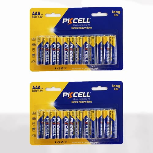 PKCELL 1.5V AAA Batteries R03P UM4 Single Use Batteries Triple A