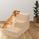 thumbnail image 5 of Escalones portátiles para mascotas, cubierta extraíble, escalera de 3 escalones, escaleras para sofá, sofá para cachorros, soporte antideslizante para , Khaki Yinane Mascotas escaleras, 5 of 6