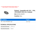 thumbnail image 2 of Flywheel - Compatible with 1991 - 1996, 1999 INFINITI G20 2.0L 4-Cylinder 1992 1993 1994 1995, 2 of 2