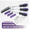 thumbnail image 5 of AINUO 148-Piece Automotive and Household Tool Set, Purple General Purpose Repair Socket Tool Kit, Heavy Duty Hand Tools for Car Maintenance, DIY Projects and Home Repairs, 5 of 15