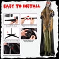 thumbnail image 6 of Weswose 6 Ft Animated Halloween Skeleton Prop - Sound & Touch Activated Animatronic with Glowing Head & Spooky Sounds, Outdoor Indoor Yard Decoration, 6 of 9