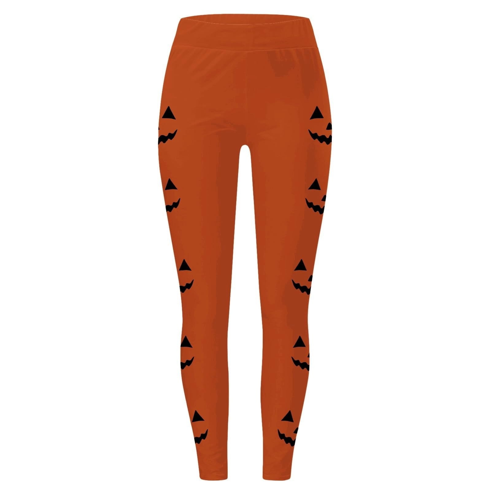 Legging D'Halloween Pour Femme Taille Haute Avec Motif Visage De