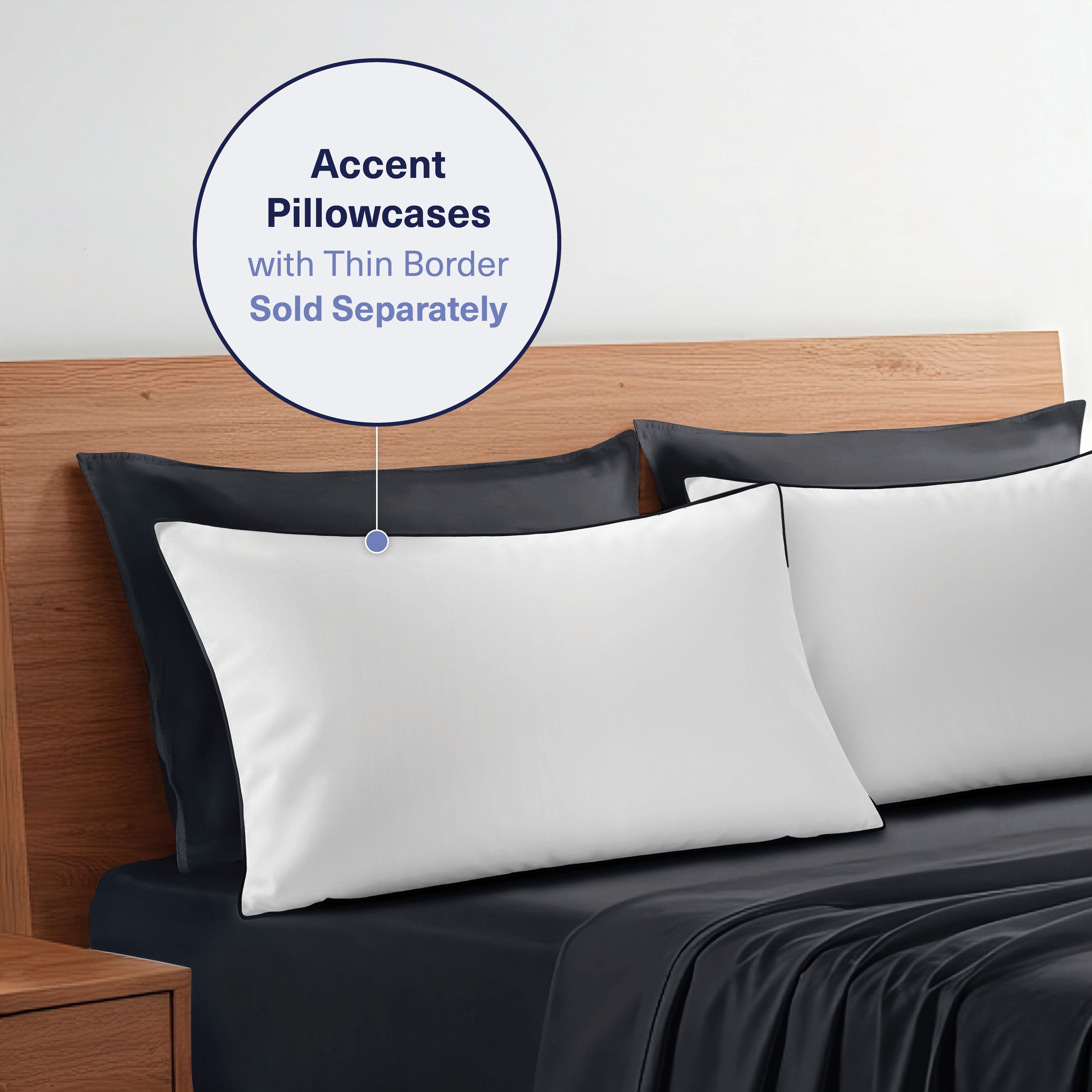 Kickoff Viscose Bamboo Sheets Twin XL Size 3-pc 100% Organic Bamboo Viscose Bed Cooling Sheets Twin XL Size Set Cool Bedding for hot sleepers sheet, Flat, Fitted, Pillowcase (Onyx Black, TXL)