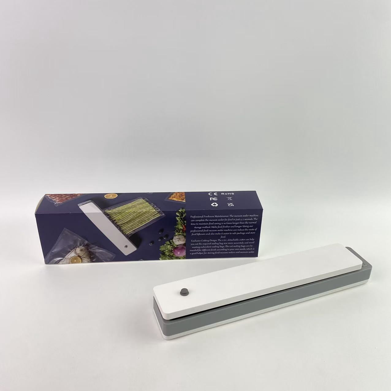 Zevicx Electric vacuum food sealers for household purposes,Vacuum food machine,compact sealing machine,60 KPa suction power,automatic sealing, small, white