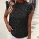 thumbnail image 2 of Tops Cortos para las Mujeres Manga de Herradura Impresa Manga Corta Cuello Redondo, Top de Moda para Primavera Verano Casual, 2 of 7