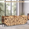 thumbnail image 4 of 8.6FT Firewood Rack Holder Outdoor, Heavy Duty Metal Firewood Storage Stand for Patio, Stable Log Holder Wood Stacker Firewood Organizer for Porch Backyard, 4 of 7