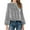 Gray, variant on Women's Velvet Tops Puff Long Sleeve Dressy Velour Blouse Pleated Smocked Casual Work Shirts