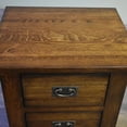thumbnail image 2 of Mission Quarter Sawn Oak 3 Drawer Nightstand - Walnut, 2 of 3