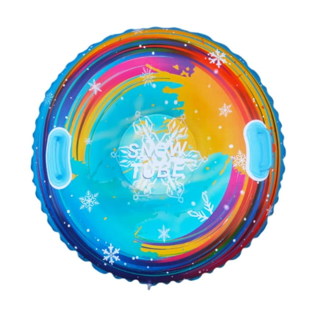 koolsoo Traîneau Gonflable 37 Pouces pour Cadeau d'Anniversaire Ski à Rayures Bleu