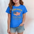 thumbnail image 2 of mgoYE 250th Anniversary USA Shirt Girls Boys Patriotic Shirts for Girls Boys 4th of July T Shirts American Flag Graphic Tees Tops Short Sleeve Fourth of July Outfits(Blue,13-14Years), 2 of 5