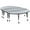 Grey, variant on Flash Furniture Emmy 3 Piece Mobile 86" Oval Wave Flexible Grey Thermal Laminate Activity Table Set - Height Adjustable Short Legs