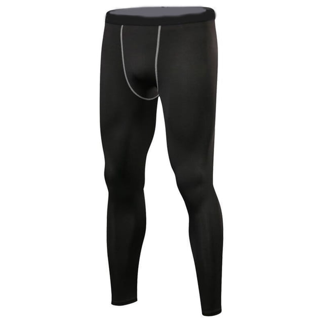 Pantalones de compresión para hombre, mallas elásticas de entrenamiento para hombre, de secado rápido, mallas deportivas para correr, línea gris L