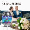 thumbnail image 4 of JAGASY Pink Flamingo Tiny Urn for Ashes Adult Male, Purple Keepsake Small Urns for Human Ashes for Women, Pink Flower & Cloudy Sky Decorative Urns for Daughter, Cremation Urn for Son, (3 Inch), 4 of 7