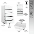 thumbnail image 6 of Topcobe 5-Drawer Dresser with Generous Fabric Storage, Sleek White Bedroom Furniture Set for Cozy Living Spaces, 6 of 13