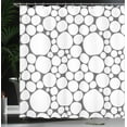 thumbnail image 4 of Ambesonne Geometric Shower Curtain, Grey White Circle, 69"Wx75"L, Dark Grey White, 4 of 5
