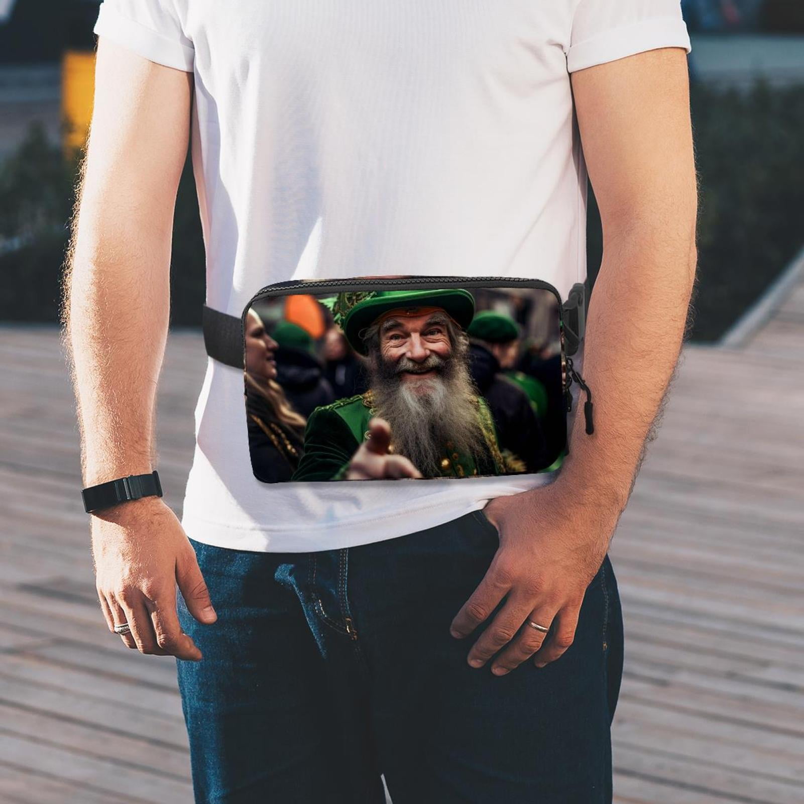 Saint Patrick's Day Adjustable Lightweight Running Belt Waist Bag with Extension Strap for Unisex