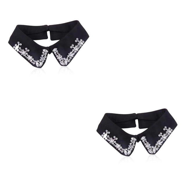 Camisa de mujer Qarigey Cuello falso Negro