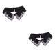 thumbnail image 3 of Blusa de solapa de cuello desmontable Minnieouse con lazo de moda para mujer Negro 2Conjunto, 3 of 6