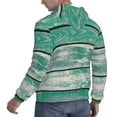 thumbnail image 6 of Pofeuu Old Green Wooden Print Mens Casual Hooded Collar Drawstring Hoodies Pullover Sweatshirts Casual Long Sleeve Shirts-Large, 6 of 7