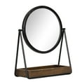 thumbnail image 4 of hometrends Circular Jewel Tabletop Mirror with Tray Black/Brown, 4 of 5