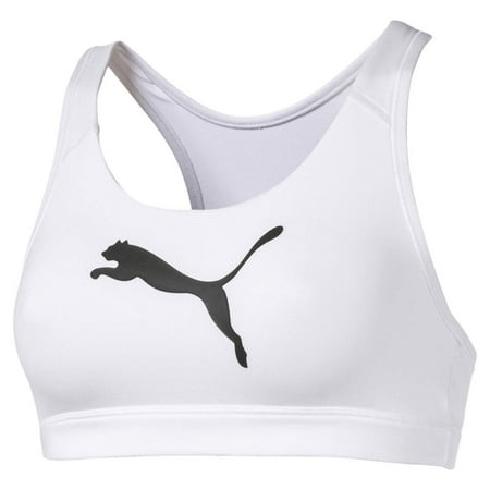 Puma Women's Powershape Forever Racerback Sports Bra, White/cat, X-Small
