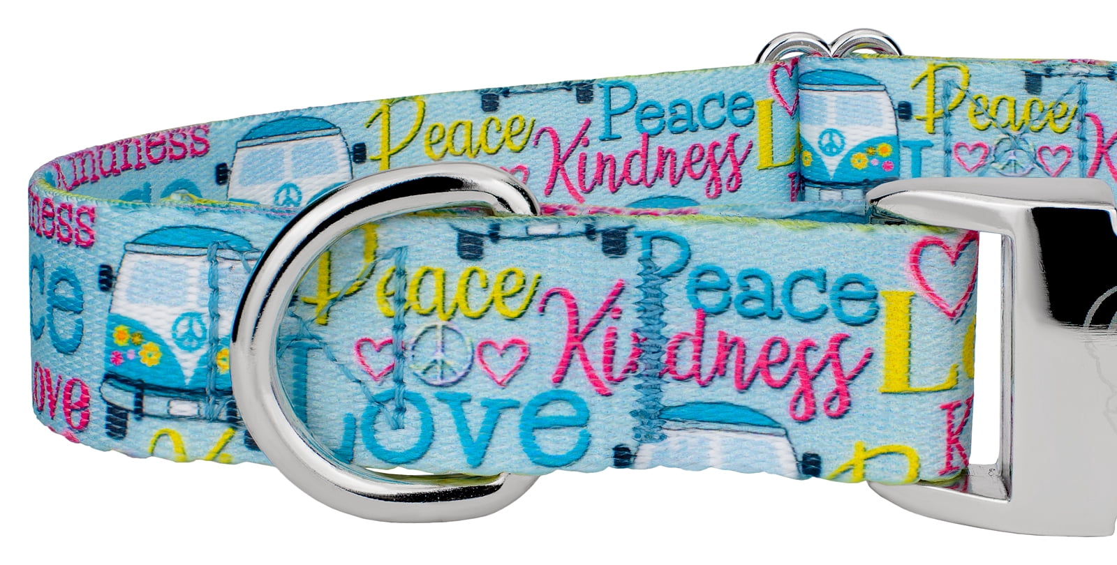 Country Brook Petz® Premium Love and Peace Dog Collar and Leash, Large