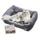 thumbnail image 1 of Dog Bed Cat Dog Sofa Bed Dog House Nest Cave Rectangle Soft Cat Dog Sofa Bed with Cooling Mat Blanket & Toy Bone, 1 of 5