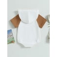 thumbnail image 4 of Wassery Baby Girls Boys Romper 6M 12M 18M 24M Baby Short Sleeve Hooded Newborn Contrast Color Summer Bodysuit Clothes for Girls Boys, 4 of 8