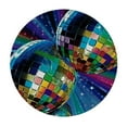 thumbnail image 4 of HAOXIT Party Tablecloth, Colorful and Funky Vibrant Disco Balls in Abstract Night Club Theme Art, Dining Room Kitchen Round Table Cover, 4 of 8