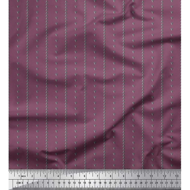 Soimoi Tissu Poly Georgette Triangle Imprimé Tissu au Mètre 42 Pouces de Large