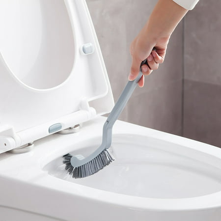Semicircular Plastic Toilet Cleaning Brush Corner Rim Cleaner Bent Bowl