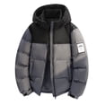 thumbnail image 5 of QQZ Color Block Padded Hooded Zip Up Puffer Jacket Men, Zip Up Sweatshirt Men, Fall Winter Travel Business Casual Ski Outdoor Daily Outfits, 5 of 8