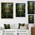 thumbnail image 4 of Designart "Ancestral Mask African" People Framed Wall Art - Global Green African Mask Entryway Framed Wall Art Print, 4 of 6
